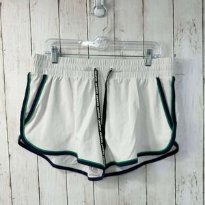 Love & Sports Women's White Athletic Shorts Elastic Waist Drawstring Size L‎